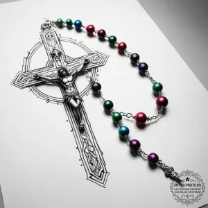 Tattoo sketch rosary beads, tattoo drawing ou... - эскиз тату (№1758181085_0, 18.09.2025 07:38) — tattoo-photo.ru