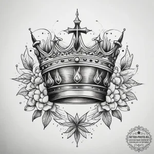 Tattoo sketch узор в виде корон, tattoo sketc... - эскиз тату (№1758181498_0, 18.09.2025 07:44) — tattoo-photo.ru