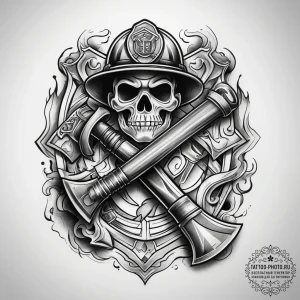 Tattoo sketch firefighter axe, tattoo flash s... - эскиз тату (№1758184737_0, 18.09.2025 08:38) — tattoo-photo.ru