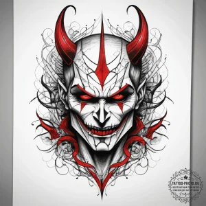 Tattoo sketch villain, tattoo drawing outline... - эскиз тату (№1758185721_0, 18.09.2025 08:55) — tattoo-photo.ru