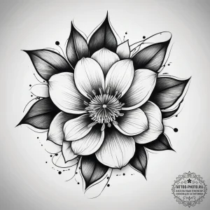 Tattoo sketch тонкий цветок, tattoo line art,... - эскиз тату (№1758201980_0, 18.09.2025 13:26) — tattoo-photo.ru