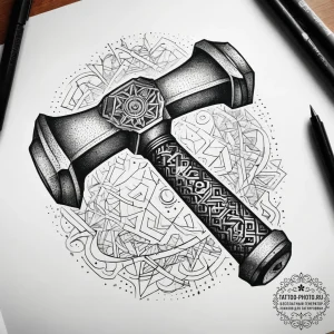 Tattoo sketch hammer and anvil, artistic tatt... - эскиз тату (№1758202754_0, 18.09.2025 13:39) — tattoo-photo.ru