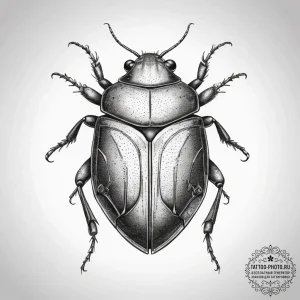 Tattoo sketch shield bug - эскиз тату (№1758206444_0, 18.09.2025 14:40) — tattoo-photo.ru