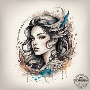 Tattoo sketch siren tattoo, tattoo sketch des... - эскиз тату (№1758208619_0, 18.09.2025 15:16) — tattoo-photo.ru