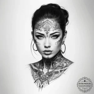 Tattoo sketch expression - эскиз тату (№1758209591_0, 18.09.2025 15:33) — tattoo-photo.ru