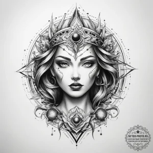 Tattoo sketch cosmic origin - эскиз тату (№1758211744_0, 18.09.2025 16:09) — tattoo-photo.ru