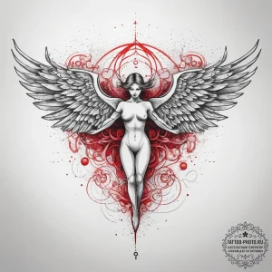 Tattoo sketch angelic lettering, tattoo sketc... - эскиз тату (№1758212359_0, 18.09.2025 16:19) — tattoo-photo.ru