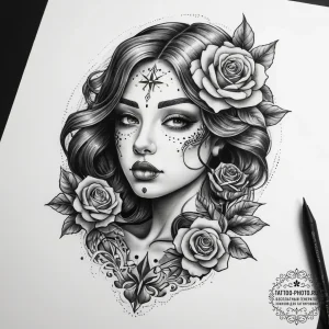 Tattoo sketch nymph tattoo, tattoo sketch des... - эскиз тату (№1758213197_0, 18.09.2025 16:33) — tattoo-photo.ru