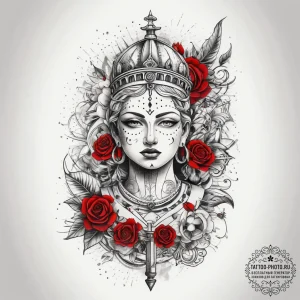 Tattoo sketch historical monument with a quot... - эскиз тату (№1758213407_0, 18.09.2025 16:36) — tattoo-photo.ru