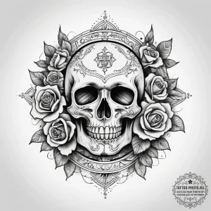 Tattoo sketch historical scroll with a map, t... - эскиз тату (№1758217896_0, 18.09.2025 17:51) — tattoo-photo.ru