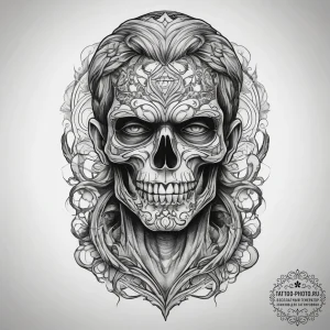 Tattoo sketch узор в виде зомби, tattoo sketc... - эскиз тату (№1758218489_0, 18.09.2025 18:01) — tattoo-photo.ru