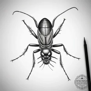 Tattoo sketch field cricket - эскиз тату (№1758220477_0, 18.09.2025 18:34) — tattoo-photo.ru
