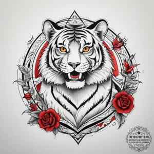 Tattoo sketch tom and jerry with a tiger, tat... - эскиз тату (№1758222642_0, 18.09.2025 19:10) — tattoo-photo.ru