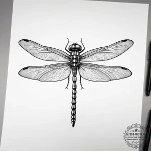 Tattoo sketch monarch damselfly, concept art... - эскиз тату (№1758222835_0, 18.09.2025 19:13) — tattoo-photo.ru