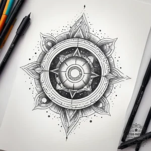 Tattoo sketch cosmic cosmos, ink illustration... - эскиз тату (№1758224424_0, 18.09.2025 19:40) — tattoo-photo.ru