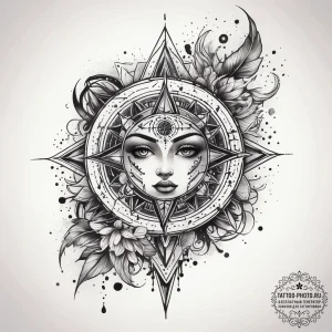 Tattoo sketch cosmic foundation, tattoo drawi... - эскиз тату (№1758225024_0, 18.09.2025 19:50) — tattoo-photo.ru