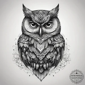 Tattoo sketch owl tattoo, ink illustration fo... - эскиз тату (№1758226511_0, 18.09.2025 20:15) — tattoo-photo.ru