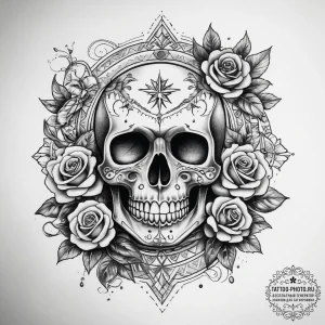 Tattoo sketch riddle, ink illustration for ta... - эскиз тату (№1758227261_0, 18.09.2025 20:27) — tattoo-photo.ru