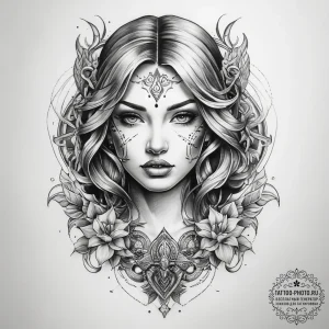 Tattoo sketch bronze - эскиз тату (№1758227847_0, 18.09.2025 20:37) — tattoo-photo.ru