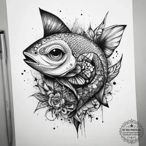 Tattoo sketch neon tetra, tattoo drawing outl... - эскиз тату (№1758228649_0, 18.09.2025 20:50) — tattoo-photo.ru