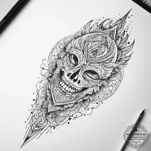 Tattoo sketch graffiti abstract design, tatto... - эскиз тату (№1758230395_0, 18.09.2025 21:19) — tattoo-photo.ru