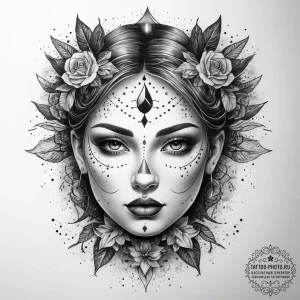 Tattoo sketch cosmic kingdom, artistic tattoo... - эскиз тату (№1758232351_0, 18.09.2025 21:52) — tattoo-photo.ru