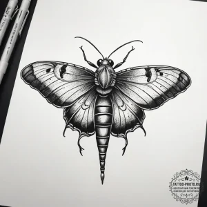 Tattoo sketch lanternfly, ink illustration fo... - эскиз тату (№1758234896_0, 18.09.2025 22:34) — tattoo-photo.ru