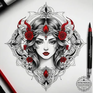 Tattoo sketch blessed drawing, tattoo drawing... - эскиз тату (№1758235877_0, 18.09.2025 22:51) — tattoo-photo.ru