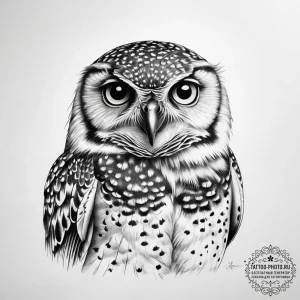 Tattoo sketch burrowing owl, artistic tattoo... - эскиз тату (№1758237822_0, 18.09.2025 23:23) — tattoo-photo.ru