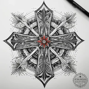 Tattoo sketch paintbrush with a palette, tatt... - эскиз тату (№1758238014_0, 18.09.2025 23:26) — tattoo-photo.ru