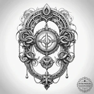 Tattoo sketch magical chain, tattoo drawing o... - эскиз тату (№1758243853_0, 19.09.2025 01:04) — tattoo-photo.ru