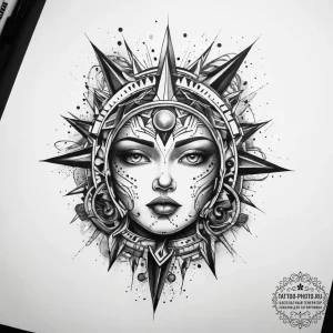Tattoo sketch cosmic foundation, ink illustra... - эскиз тату (№1758245795_0, 19.09.2025 01:36) — tattoo-photo.ru