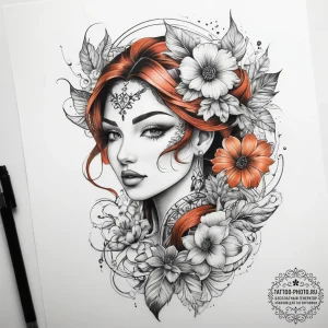 Tattoo sketch copper - эскиз тату (№1758250514_0, 19.09.2025 02:55) — tattoo-photo.ru