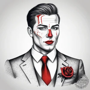 Tattoo sketch tailor's dummy with a suit, art... - эскиз тату (№1758255409_0, 19.09.2025 04:16) — tattoo-photo.ru