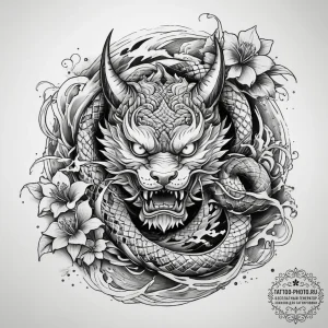 Tattoo sketch knot, tattoo line art, detailed... - эскиз тату (№1758256201_0, 19.09.2025 04:30) — tattoo-photo.ru