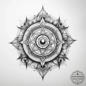 Tattoo sketch sacred space - эскиз тату (№1758257575_0, 19.09.2025 04:52) — tattoo-photo.ru