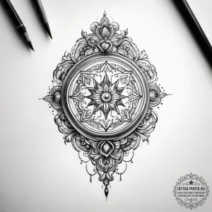 Tattoo sketch locket photo tattoo - эскиз тату (№1758257965_0, 19.09.2025 04:59) — tattoo-photo.ru