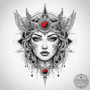 Tattoo sketch cosmic kingdom, tattoo drawing... - эскиз тату (№1758260530_0, 19.09.2025 05:42) — tattoo-photo.ru