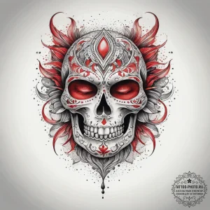 Tattoo sketch red, artistic tattoo sketch, wa... - эскиз тату (№1758261118_0, 19.09.2025 05:51) — tattoo-photo.ru