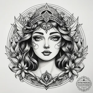 Tattoo sketch siren, tattoo flash sheet desig... - эскиз тату (№1758263666_0, 19.09.2025 06:34) — tattoo-photo.ru