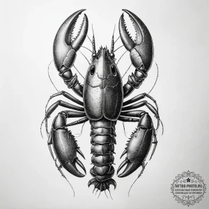 Tattoo sketch lobster - эскиз тату (№1758268736_0, 19.09.2025 07:58) — tattoo-photo.ru