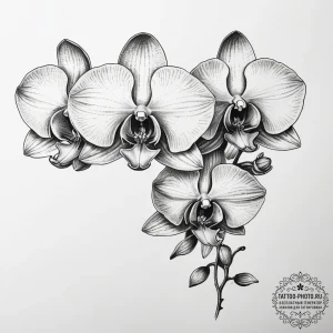 Tattoo sketch orchid, artistic tattoo sketch,... - эскиз тату (№1758269922_0, 19.09.2025 08:18) — tattoo-photo.ru