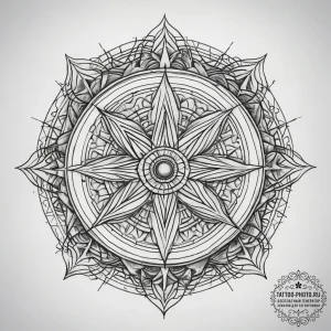 Tattoo sketch spirograph design, tattoo line... - эскиз тату (№1758271105_0, 19.09.2025 08:38) — tattoo-photo.ru