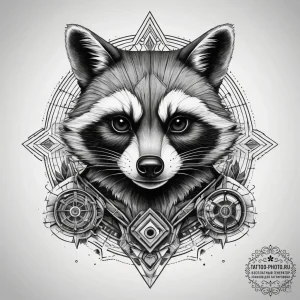 Tattoo sketch guardians of the galaxy rocket... - эскиз тату (№1758272483_0, 19.09.2025 09:01) — tattoo-photo.ru