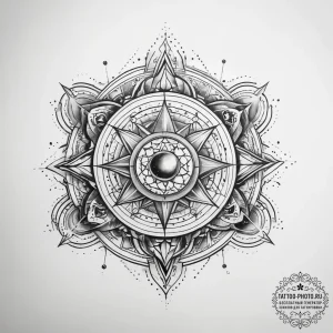 Tattoo sketch cosmic essence - эскиз тату (№1758274434_0, 19.09.2025 09:33) — tattoo-photo.ru