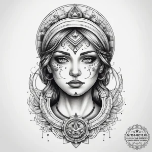 Tattoo sketch cosmic person, tattoo drawing o... - эскиз тату (№1758278750_0, 19.09.2025 10:45) — tattoo-photo.ru