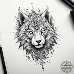 Tattoo sketch fantasy, tattoo line art, dotwo... - эскиз тату (№1758280107_0, 19.09.2025 11:08) — tattoo-photo.ru