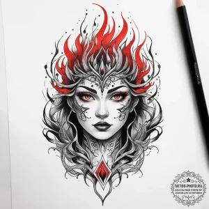 Tattoo sketch fire, tattoo flash sheet design... - эскиз тату (№1758280496_0, 19.09.2025 11:14) — tattoo-photo.ru